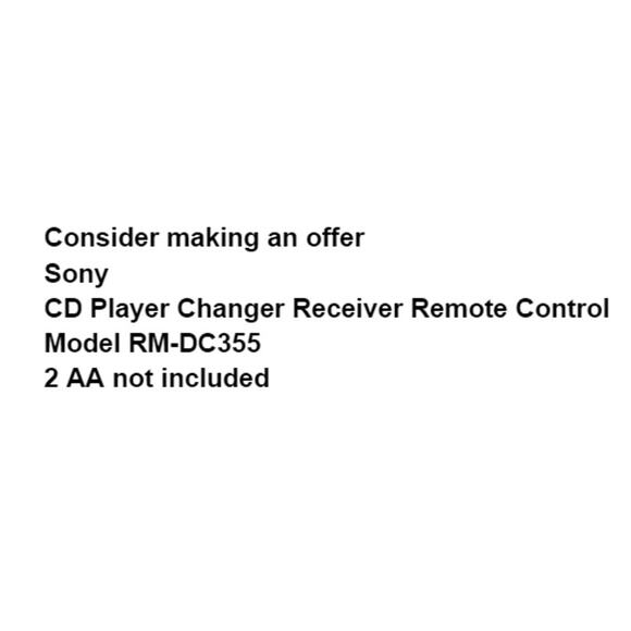 Sony CD Remote Control Model RM-DC355 OEM Original Wireless - Picture 2 of 6